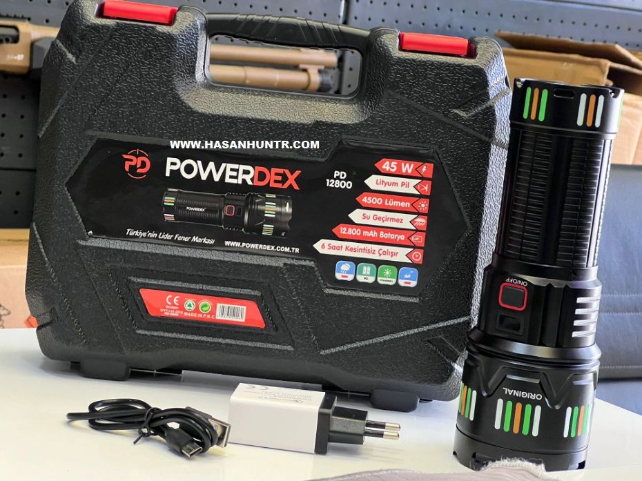 POWERDEX 45W EL FENERİ (güçlü)4500 LÜMEN