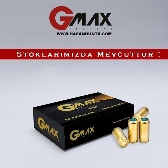 GMAX 9MM KURUSIKI TABANCA MERMİ GOLD 450 BAR