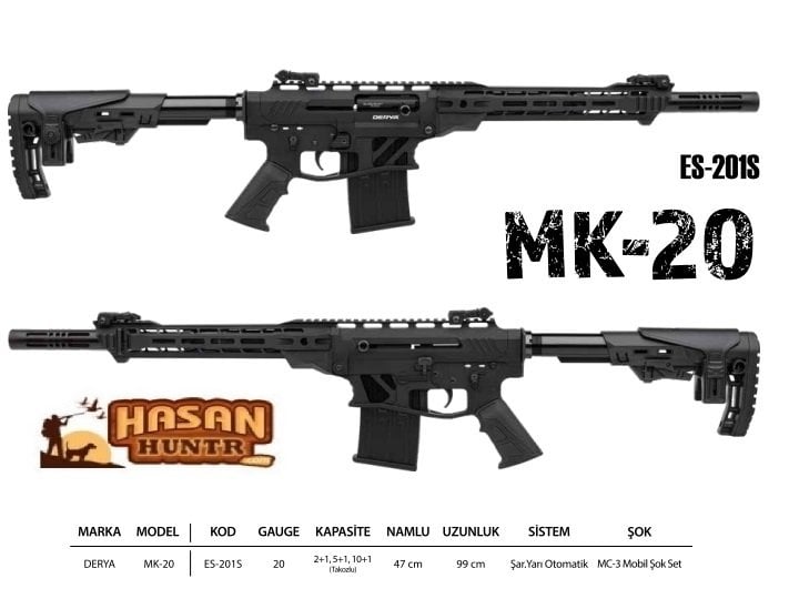 DERYA MK-20 (20cal) ŞARJÖRLÜ AV TÜFĞEİ
