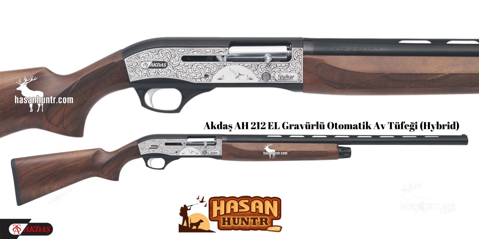 Akdaş AH 212 EL Gravürlü Otomatik Av Tüfeği (Hybrid)