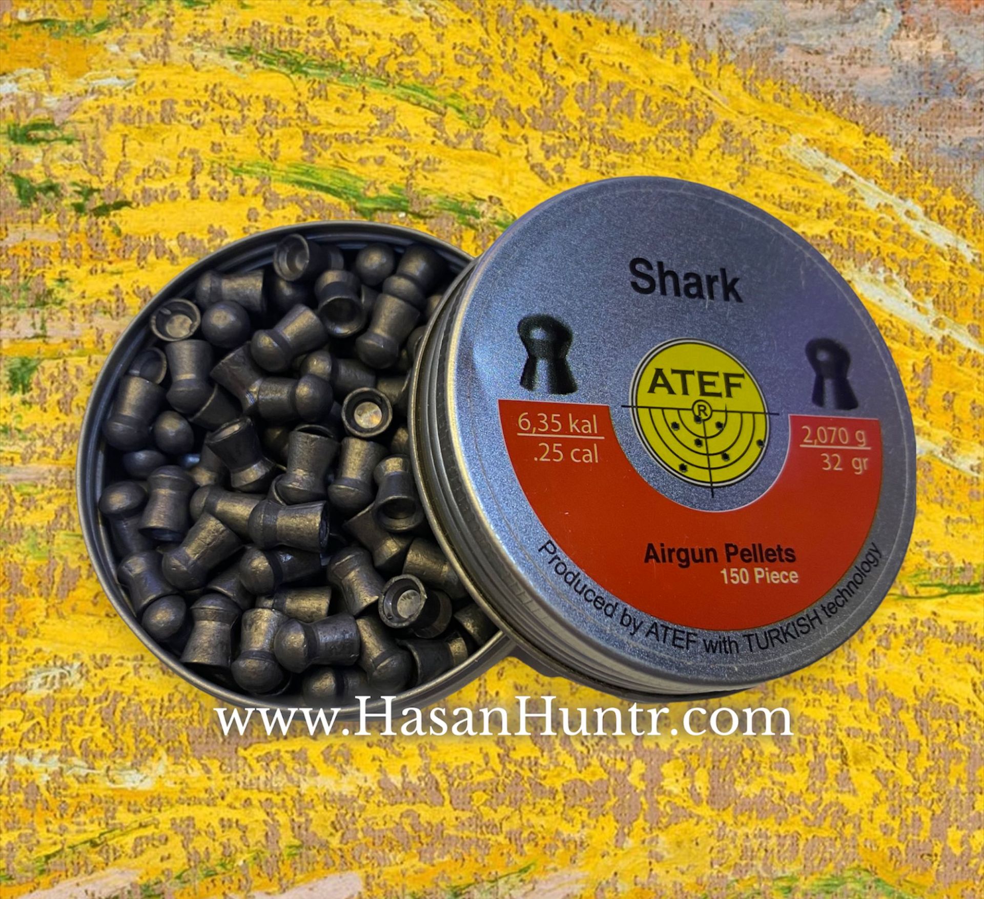 atef shark 6,35 havalı saçma 2070g