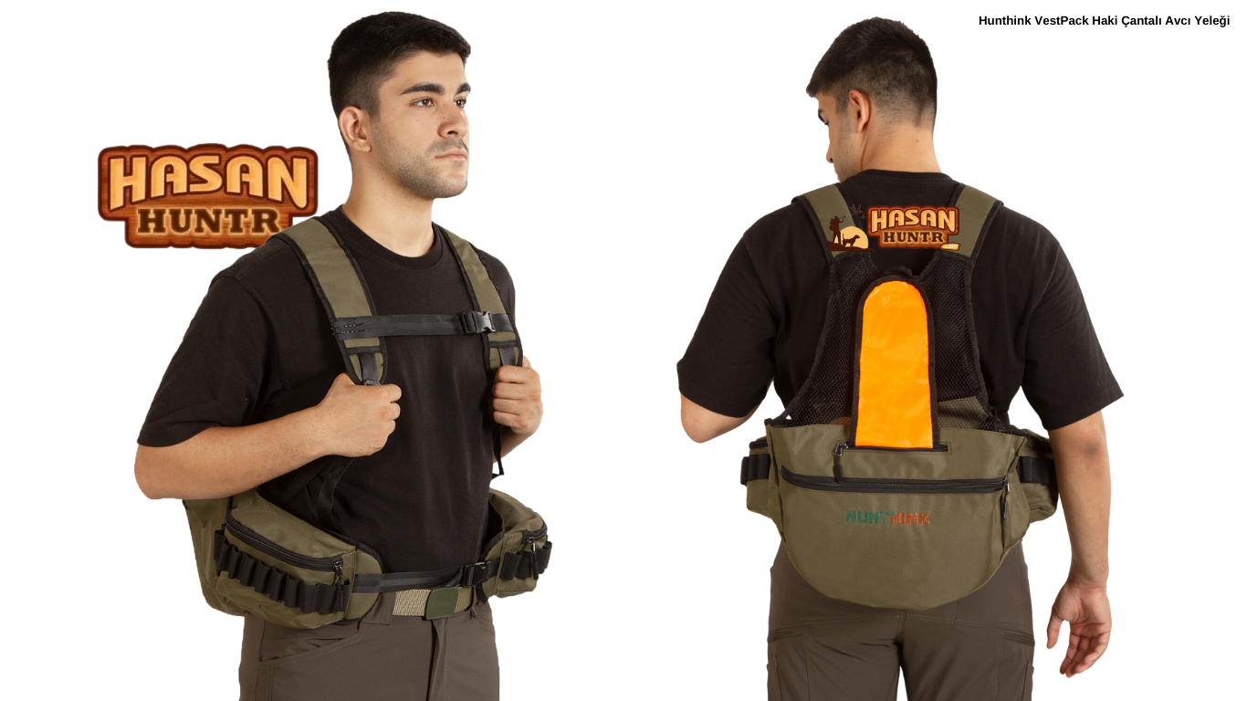 Hunthink VestPack Haki Çantalı Avcı Yeleği