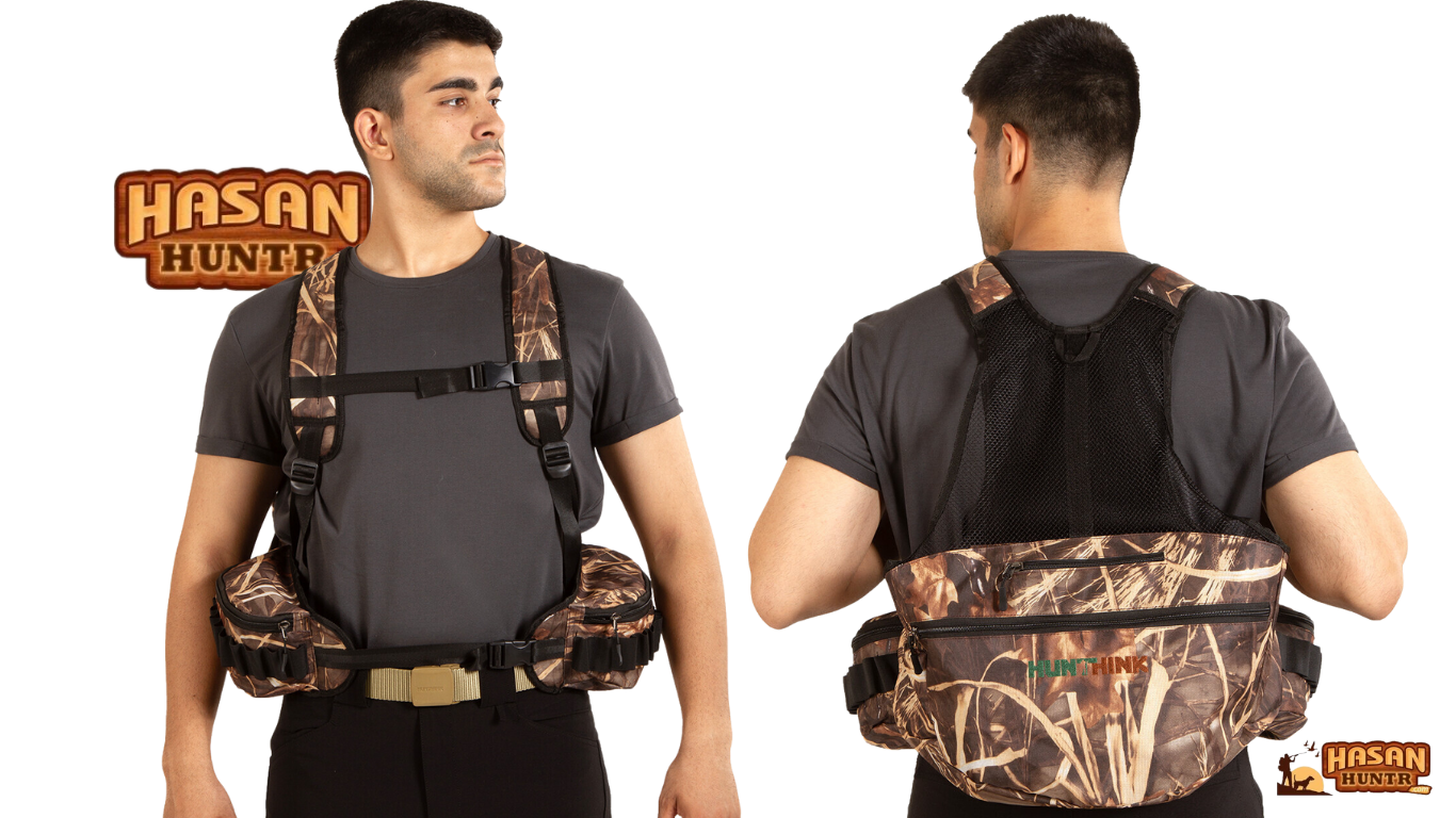 Hunthink VestPack Saz Kamuflaj Çantalı Avcı Yeleği