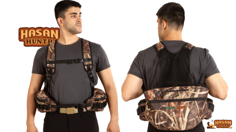 Hunthink VestPack Saz Kamuflaj Çantalı Avcı Yeleği