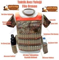 YENİ AV YELEĞİ FİŞEKLİKLİ TURUNCU AV YELEĞİ