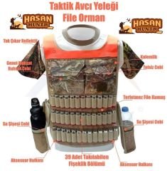 YENİ AV YELEĞİ FİŞEKLİKLİ TURUNCU AV YELEĞİ