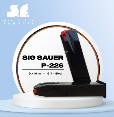 SABATTI SIG SAUER P226 ( SİYAH TABANCA ŞARJÖRÜ) 16'LI