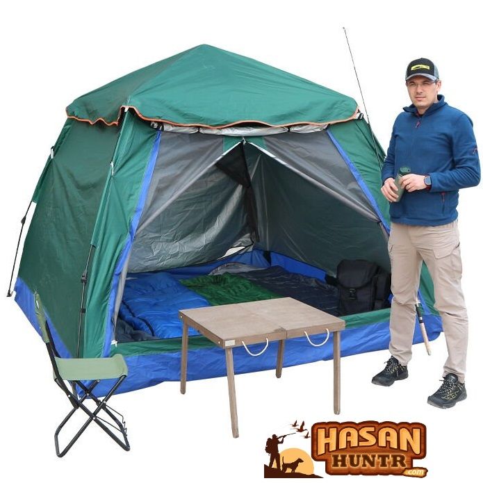 DFT 8 Kişilik Otomatik Çadır 3x3x2 m - Yeşil