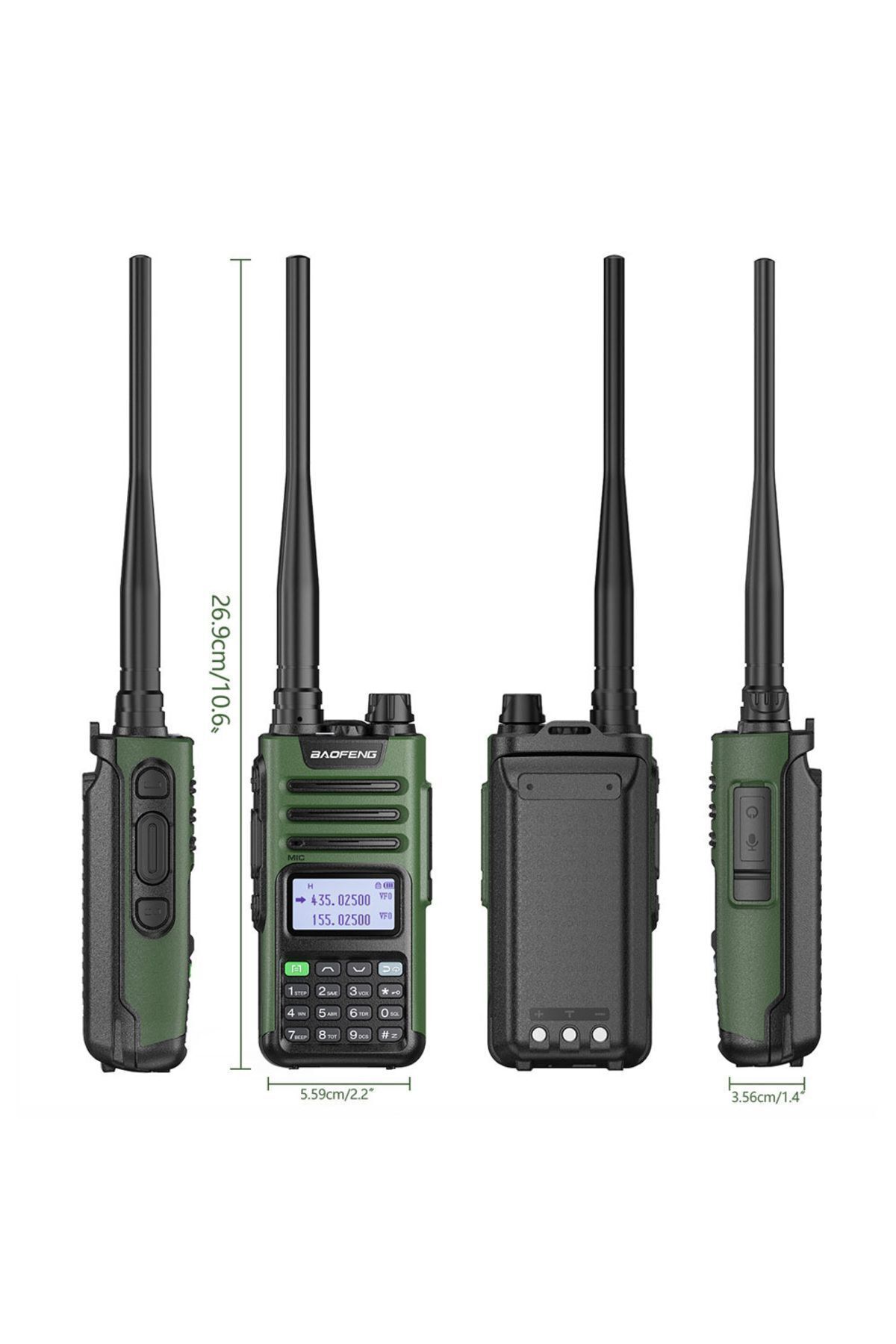 Baofeng Telsiz Uv13 Pro Yüksek Güçlü Uzun Menzil Dış Mekan Kamuflaj Yeşil El Telsizi