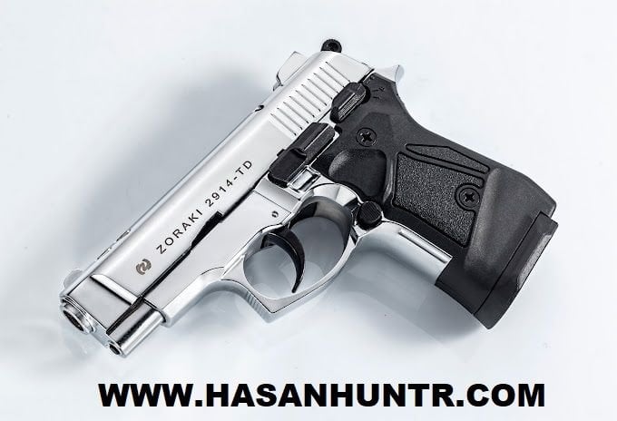 ZORAKİ 2914 PARLAK KROM 9MM KURUSIKI TABANCA