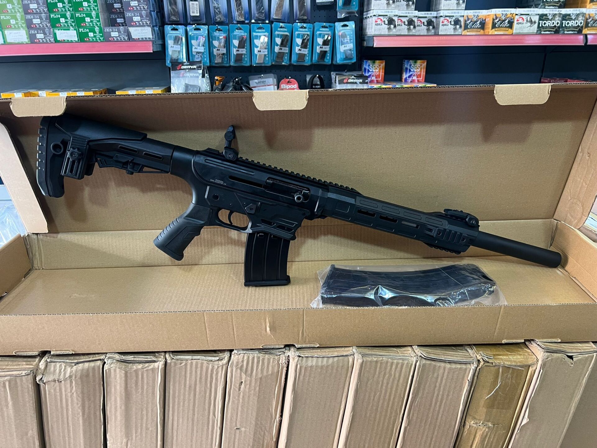 sigma şarjörlü av tüfeği 12 calibre sentetik