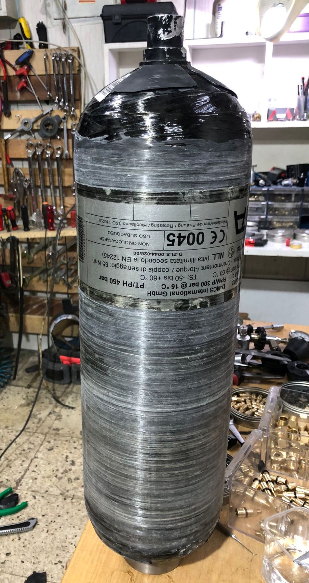 6,8 Litre MSA Limitsiz Ömürlü 300/450 Bar Karbonfiber Tüp