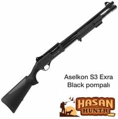 S3 EKSTRA SİYAH ASELKON POMPALI AV TÜFEĞİ