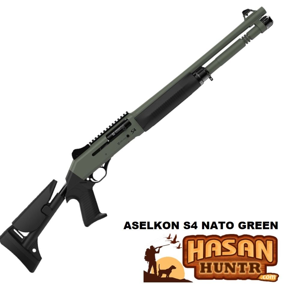 Aselkon S4 Nato Yeşil Taktik Av Tüfeği