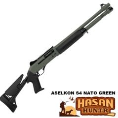ASELKON S4  NATO GREEN HYBRID TAKTİK TELESKOPİK YARI OTOMATİK AV TÜFEĞİ