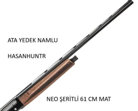 ATA ARMS NEO ŞERİTLİ YEDEK NAMLU 12 CALİBRE 61 MAT