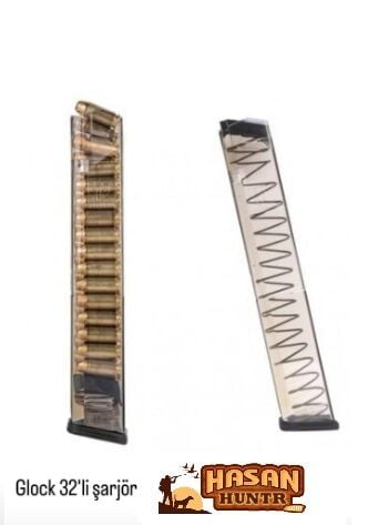 GLOCK ŞEFFAF ŞARJÖR 32 Lİ