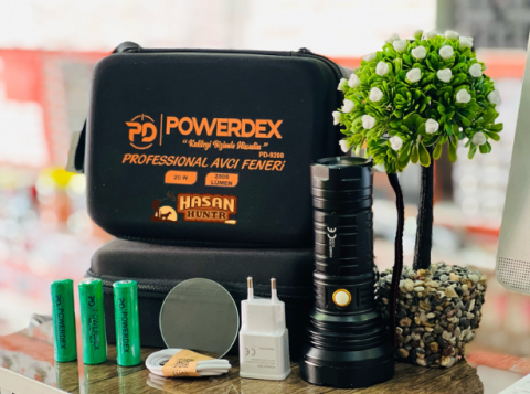 Powerdex PD-9200 20Watt Süper Güçlü LED Profesyonel Şarjlı El Feneri