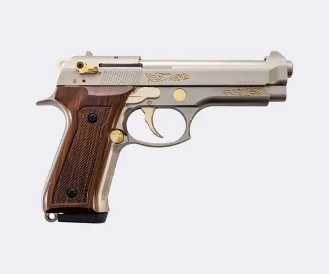 Blow F92 İşlemeli Altın Parçalı Kurusıkı Tabanca(Kopya)