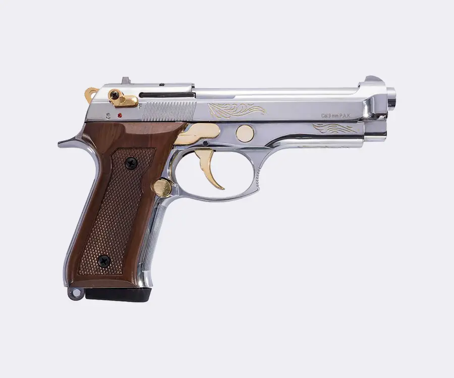 Blow F92 İşlemeli Altın Parçalı Kurusıkı Tabanca 9MM