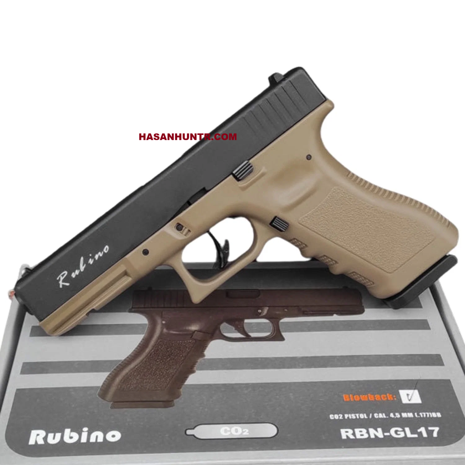 Rubino RBN-GL17 Glock 17 (Çöl) Blowback Havalı Tabanca