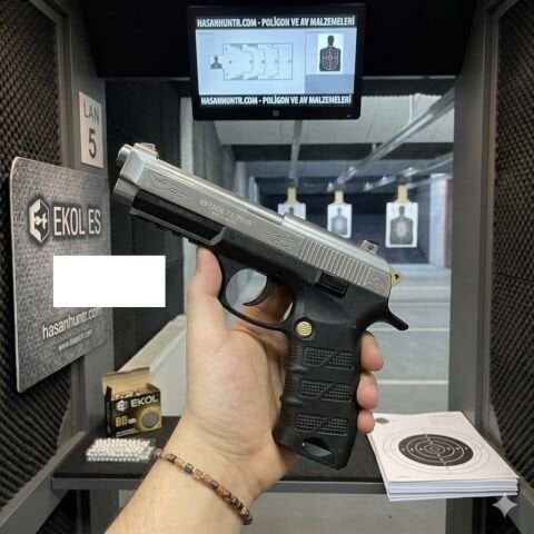 Ekol Es P92B Blowback Füme Altın İşlemeli Havalı Tabanca 4.5mm