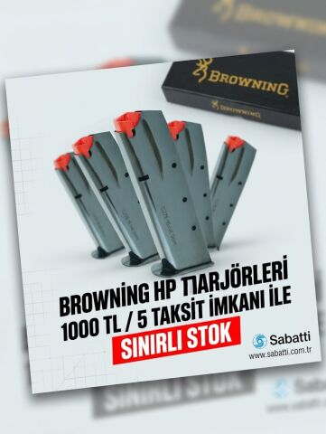 Sabatti Browning HP Krom Şarjör 15