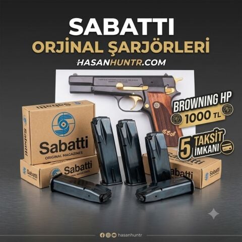 Sabatti Browning HP Krom Şarjör 15