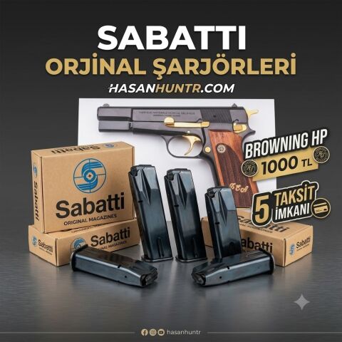 Sabatti Browning HP Krom Şarjör 15