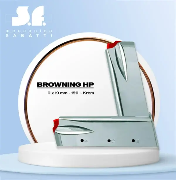 Sabatti Browning HP Krom Şarjör 15