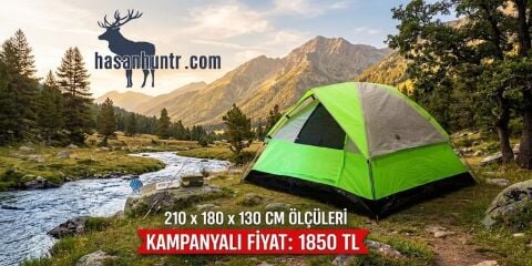 DİSCOVERY 2 Kişilik Çift Kat Yeşil Çadır