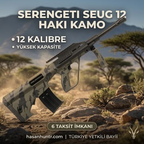 Serengeti SEUG 12 Haki Kamo Şarjörlü Av Tüfeği 12 Kalibre