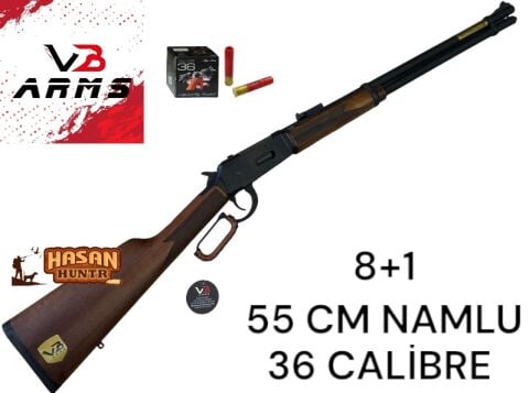Crystal 36 Cal.Tek Namlu Tüp.Şarj.Lever Action Yivsiz Tüfek 55 cm