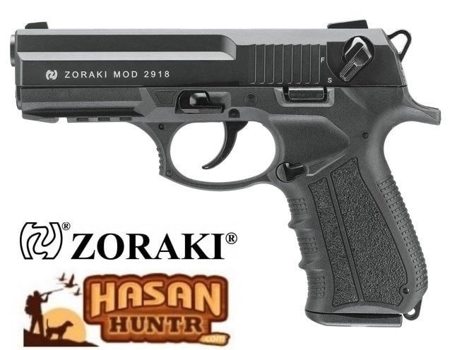 ZORAKI 2918 SİYAH KURUSIKI SES TABANCASI